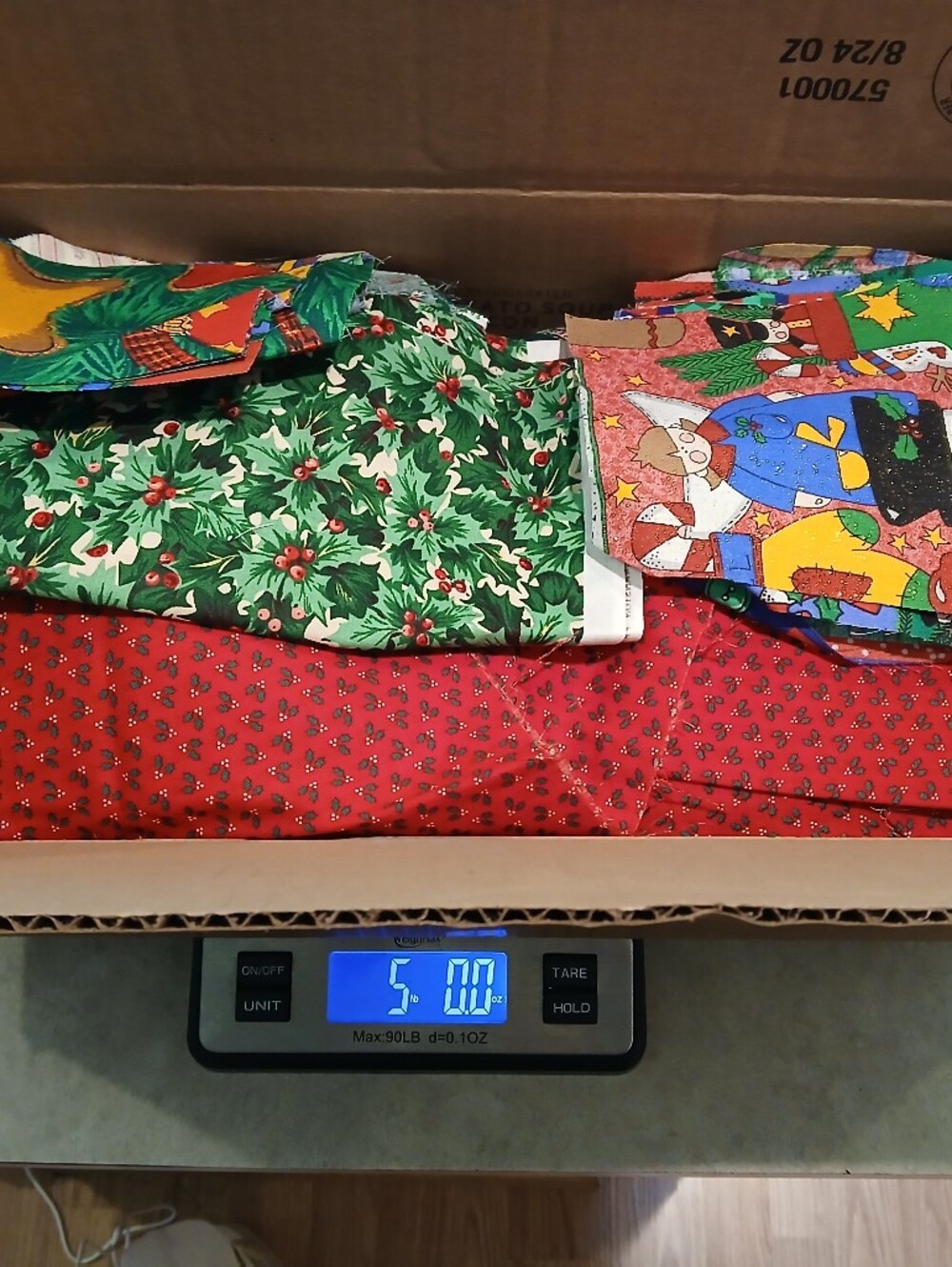 5 Lb Box Christmas Fabric